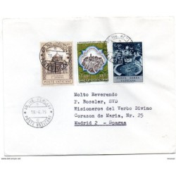 Carta  con matasellos de 1975 Vaticano
