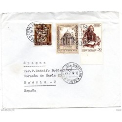 Carta  con matasellos de 1974 poste Vaticano