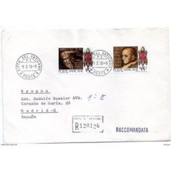 Carta certificada  con matasellos de 1978 con serie n 6512  poste Vaticano