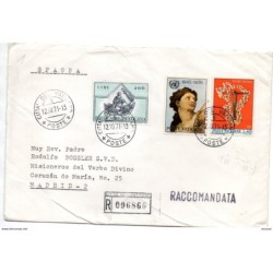 Carta  certificada con matasellos de 1971   poste Vaticano