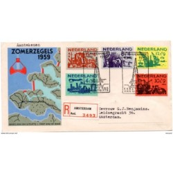 Carta certificada de 1959 con serie n 7037