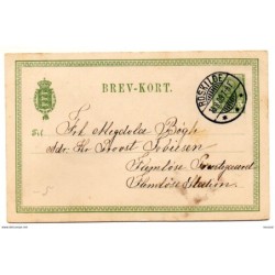 Entero postal circulado de dinamarca de 1909