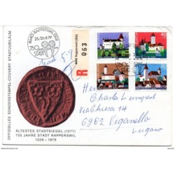 Carta certificada de 1979 con serie n 10869 Suiza