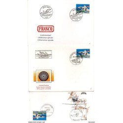 3 cartas con matasellos commemorativos diferentes de 1989 Suiza