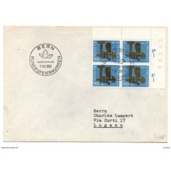 Carta  en bloque de 4   con matasellos commemorativo de 1960  n 665