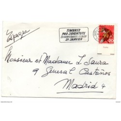 Carta   con matasellos commemorativo de 1966 pro juventute