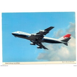 Tarjeta postal de avion british airways 747