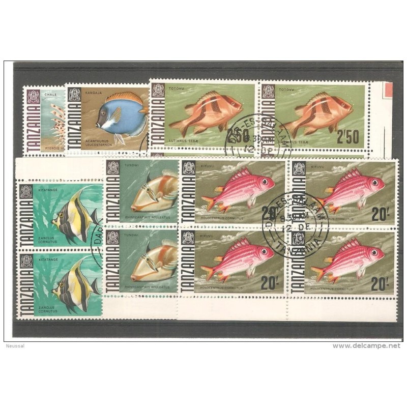 Serie en bloque de 4 peces tanzania 2732