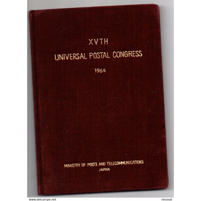 Libro de universal postal congress de 1964 Libro de universal postal congress de 1964
