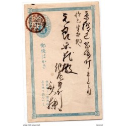Entero postal  1 sn en azul  japon