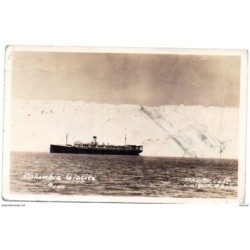 Tarjeta postal circulada  de  barco columbia glacier de 1943