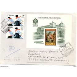 Carta  con matasellos  de 1989 vitoria y con prueba