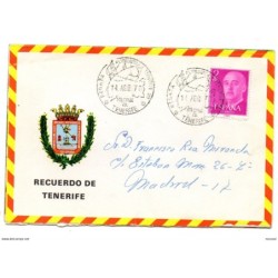 Carta con matasellos commemorativo regata plymouth tenerife de 1970