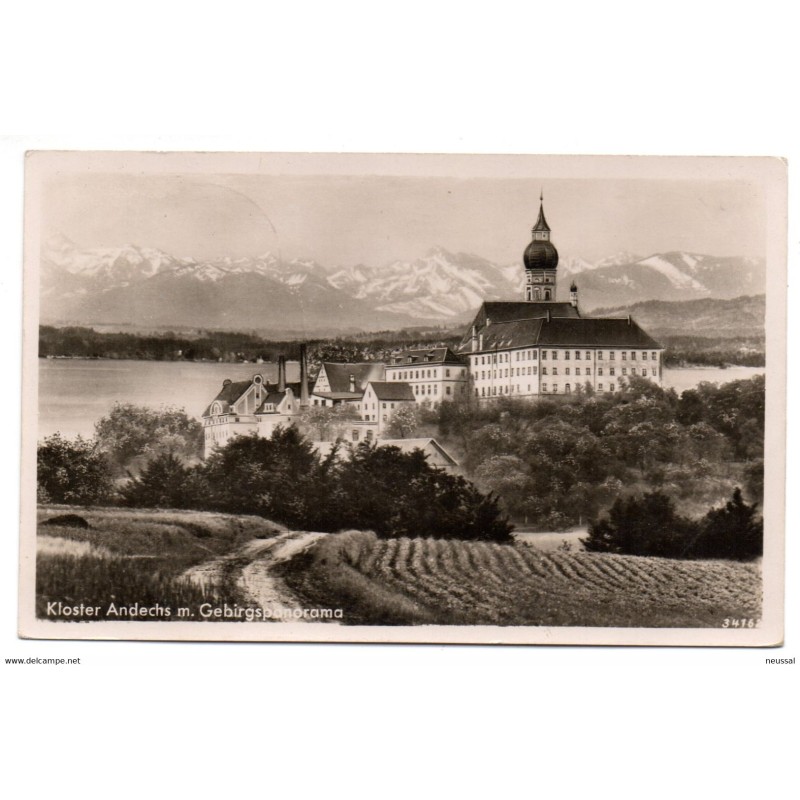 Tarjeta postal circulada 1952 kloster andechs m gebirgspanorama Tarjeta postal circulada 1952 kloster andechs m gebirgspanorama