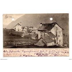 Tarjeta postal  circulada  1903  traforo del sempione  trasquera