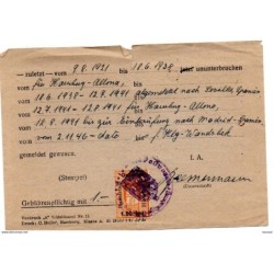 Papel de 1938 con sello