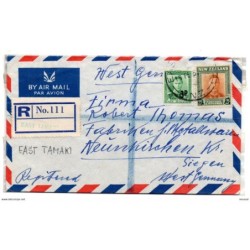 Carta  certificada con matasellos de east tamaki de 1953
