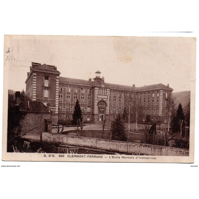Postal circulada de clermontferrand Lecole normale d institutrices Postal circulada de clermontferrand Lecole normale d institutrices
