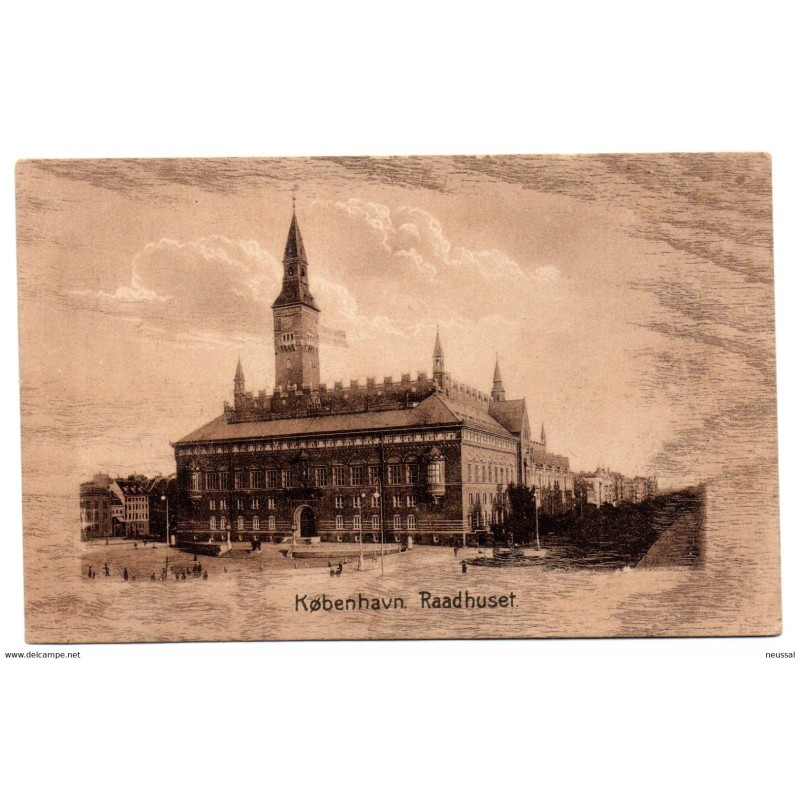 Postal de kobenhaun raadhuset Postal de kobenhaun raadhuset