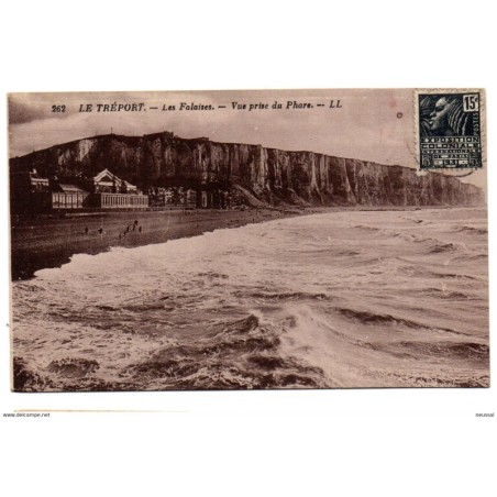 Postal  circulada  de  le treport les falaises