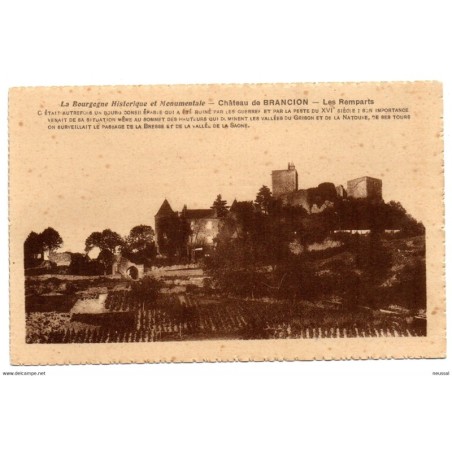 Postal  chateau de brancionles remparts