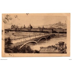 Postal  circulada  Lyon pont wilson