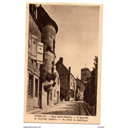 Postal de vezelay rue saintpierre
