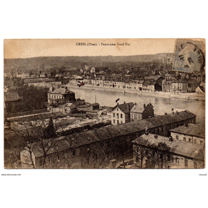 Postal de creil panorama nord est Postal de creil panorama nord est