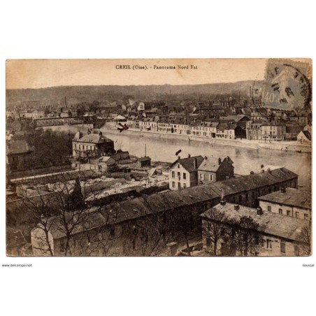 Postal de  creil panorama nord est