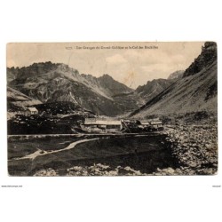 Postal  circulada de 1907  Les granges du GrandGalibier et le Col des Rochilles