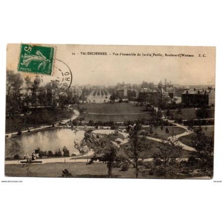 Postal  circulada  de  valenciennes