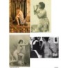 4 reproducciones de postales de desnudos