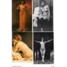 4 reproducciones de postales de desnudos
