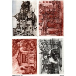 6 reproducciones de postales de Ciudad del Vaticano