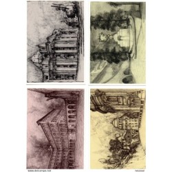 6 reproducciones de postales de Ciudad del Vaticano