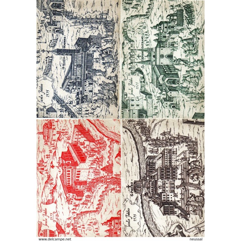 4 reproducciones de postales de Ciudad del Vaticano 4 reproducciones de postales de Ciudad del Vaticano