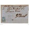 Carta circulada de Villena a Valencia con un 4 cuartos de 1867