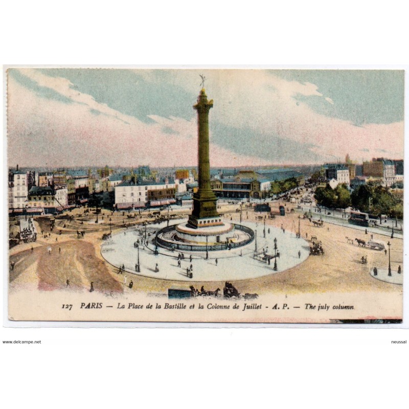 Postal de Paris circulada del año 1922 con dos sellos Postal de Paris circulada del año 1922 con dos sellos