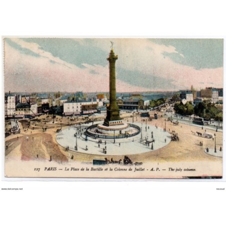 Postal de Paris circulada del año 1922 con dos sellos