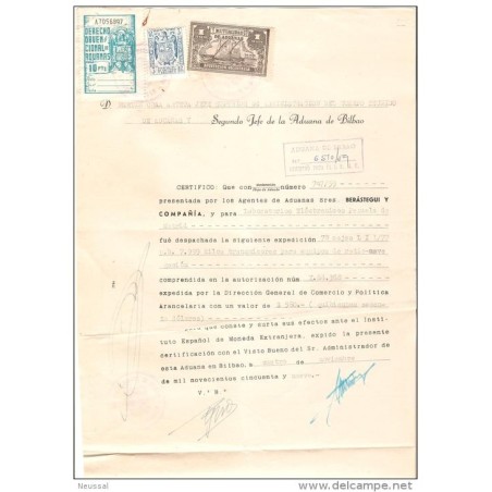 Papel con viñetasaduana de bilbao