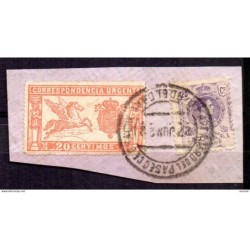 Fragmento con bonito matasellos de barcelona 19223