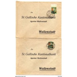2 cartas de suiza de 1928