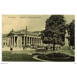 Postal de  stuttgart konigsbau mit danneckerdenkmal