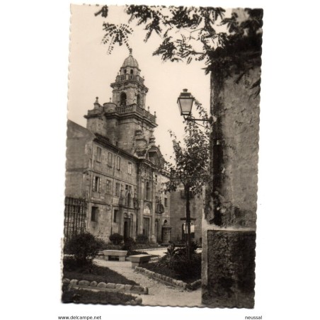 Postal  circulada de la coruña iglesia de santo domingo
