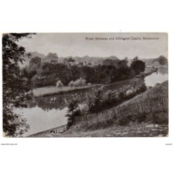 Postal de river medway and allington castle  maidstone