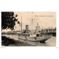 Postal  sevilla  barco a vapor