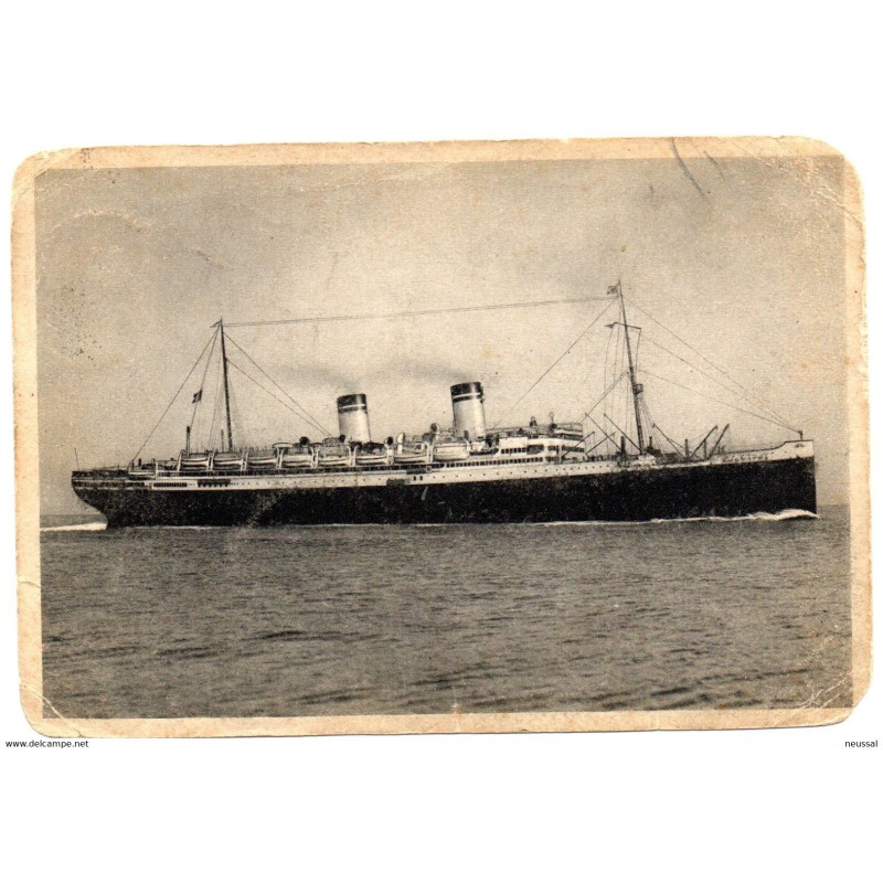Postal circuladade 1938 italia barco Augustus Postal circuladade 1938 italia barco Augustus