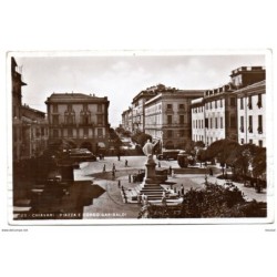 Postal circulada de chiavari piazza e corso garibaldi