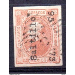 Sello  de mexico con sobrecarga saltillo