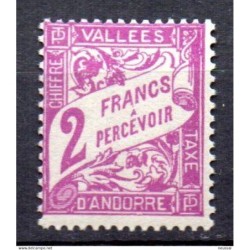 Sello n Taxa 19 Andorra francesa